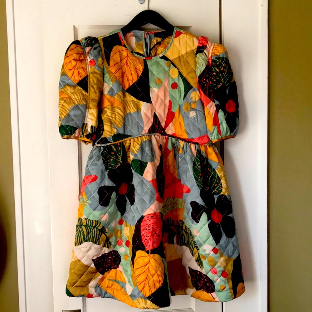 En saison quilted babydoll dress